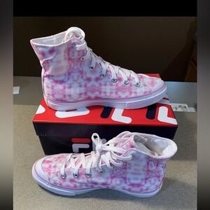 Fila Pink Tie-Dye High-Top Sneakers‼️FINAL SALE